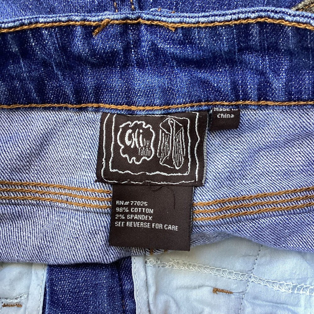 Vintage Y2K Low Rise Jeans Suede Pockets Chi by Falchi Blue Boot Cut Jeans 6 - Picture 10 of 12